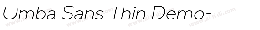 Umba Sans Thin Demo字体转换